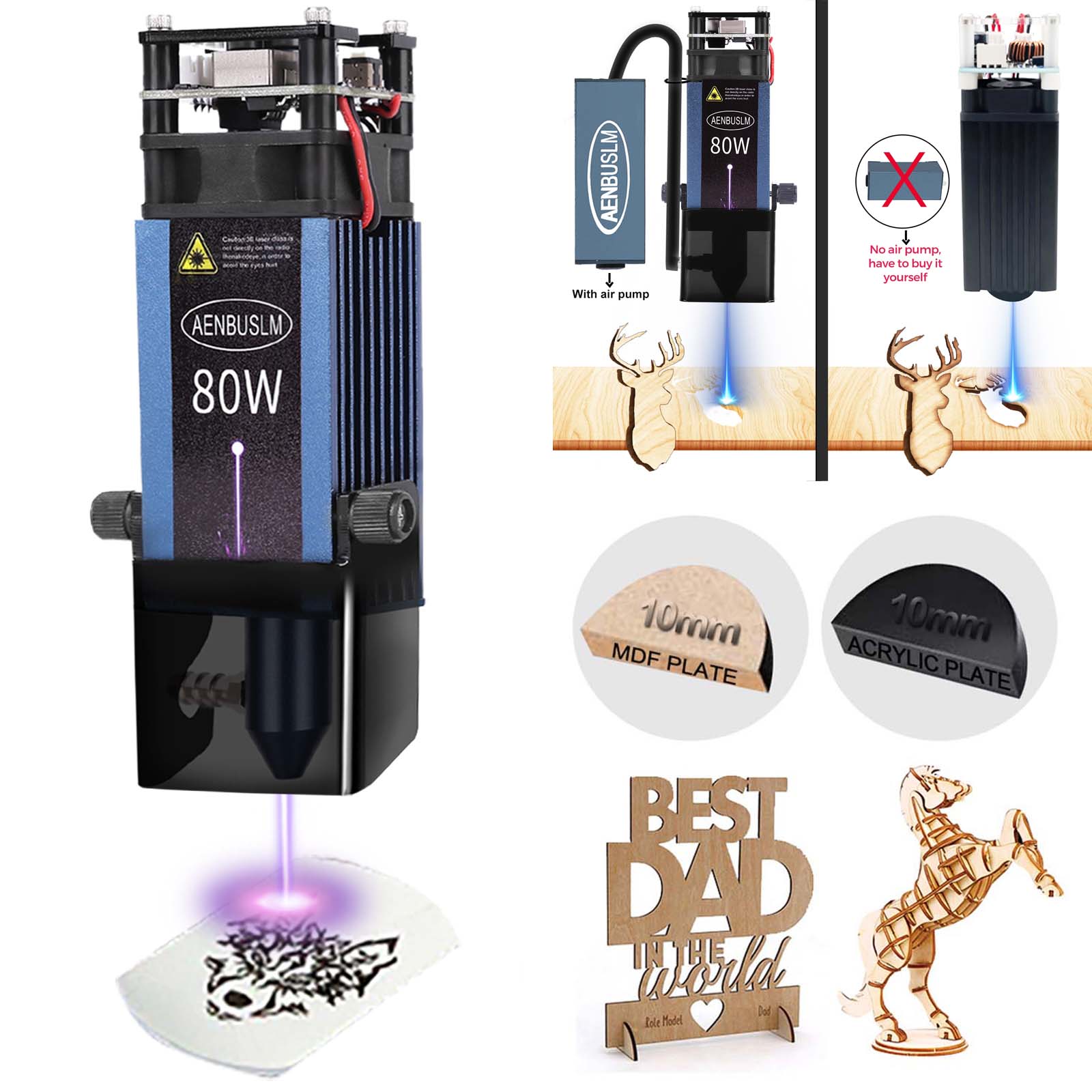 Laser Engraving Software - AENBUSLM 40W 80W Laser Cutting Module